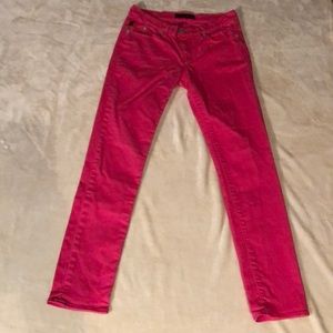 Pink skinny jeans